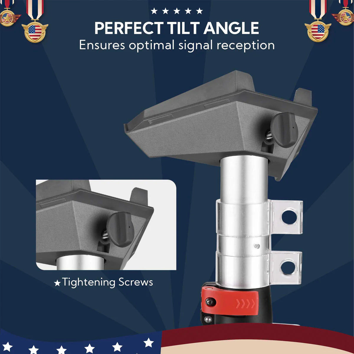 Aluminum Telescopic Antenna Pole for Starlink Mini with Tire Mount