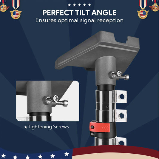 TheLAShop Aluminum Telescopic Antenna Pole Starlink Gen 3 Pole Mount