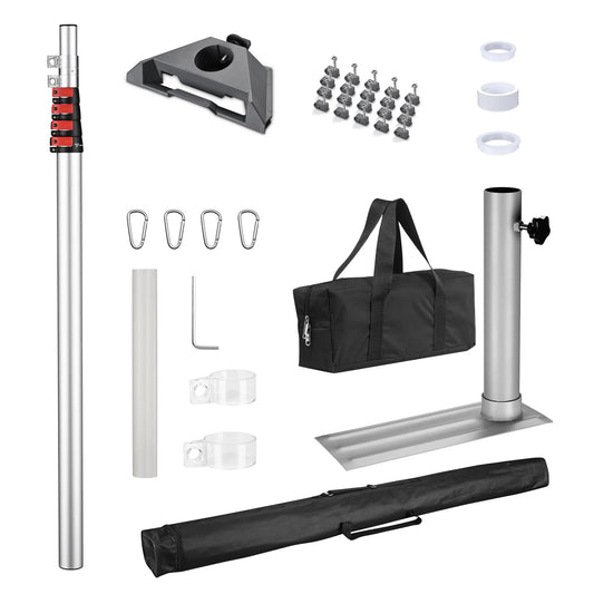 TheLAShop Aluminum Telescopic Antenna Pole for Starlink Mini with Tire Mount