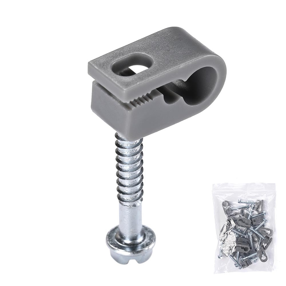 1/4" Cable Clips for Wall, Desk & Starlink Cable 20ct/pk