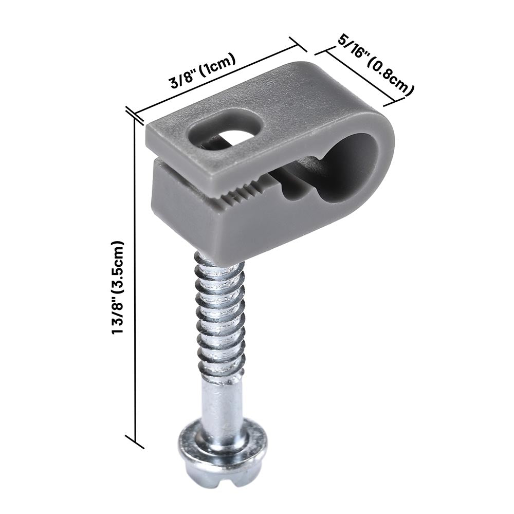 1/4" Cable Clips for Wall, Desk & Starlink Cable 20ct/pk