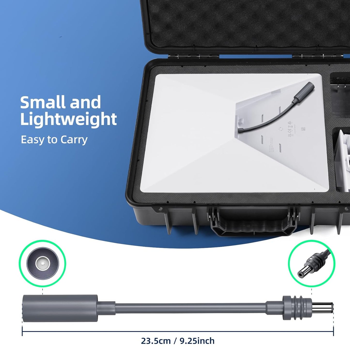Starlink Mini Extension Cable 23.5CM, Waterproof DC Male to DC Female Extender Cord, Power Converter Adapter, Compatible with Starlink Mini Pipe Adapter & Original Power Cable