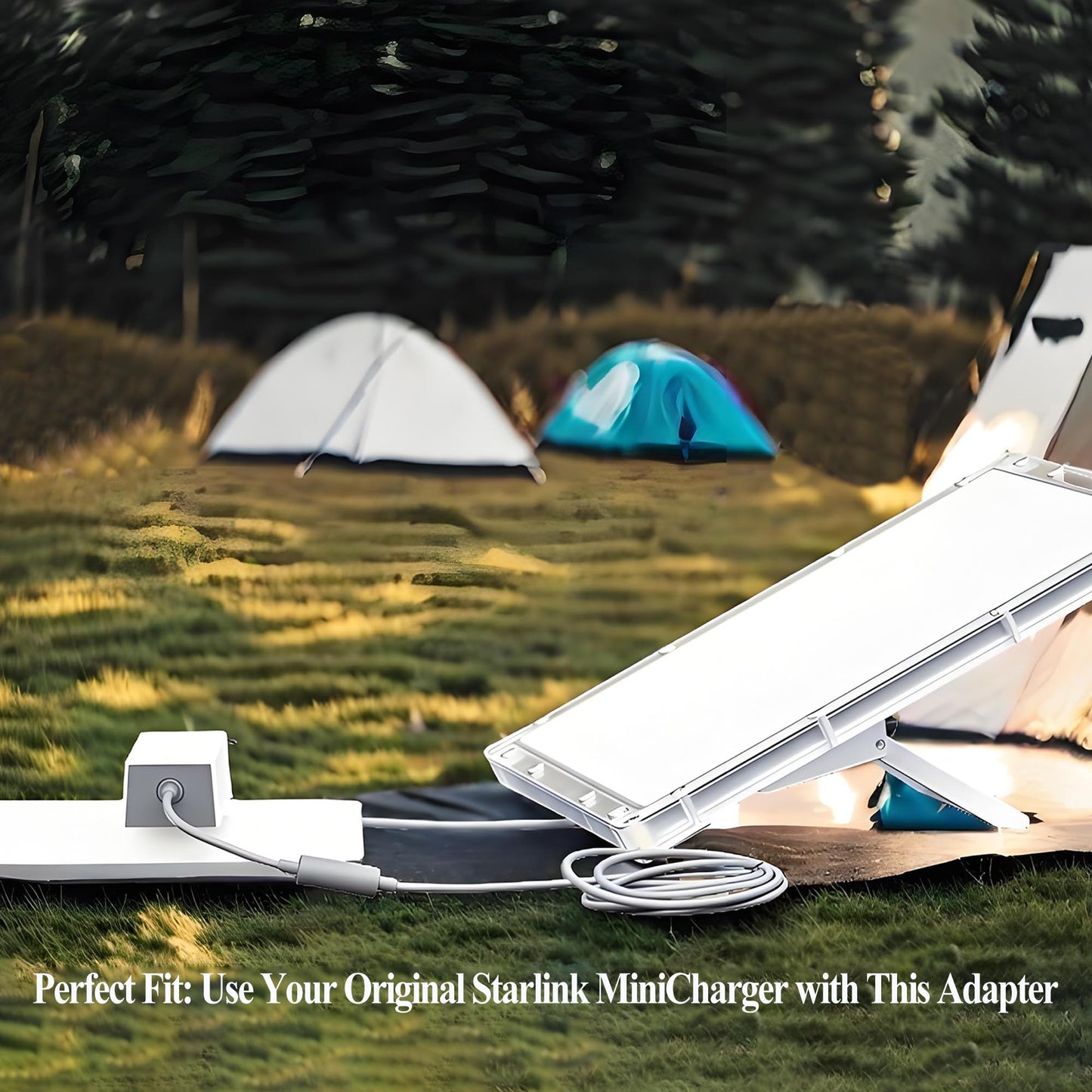 Starlink Mini Extension Cable 23.5CM, Waterproof DC Male to DC Female Extender Cord, Power Converter Adapter, Compatible with Starlink Mini Pipe Adapter & Original Power Cable