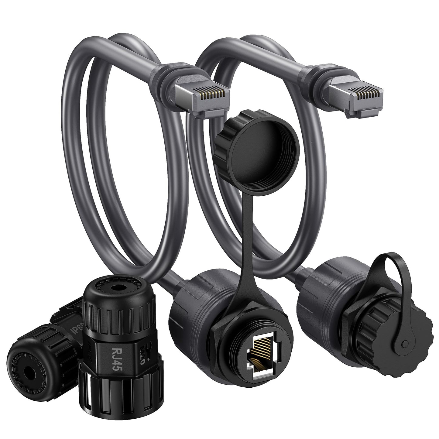 2 Pack Starlink Gen 3 & Mini Ethernet Adapter, 2000Mbps 24AWG Cable, IP68 Waterproof Protection SPX to RJ45 Coupler for Standard/Mini Dish (Starlink V3 Accessories)