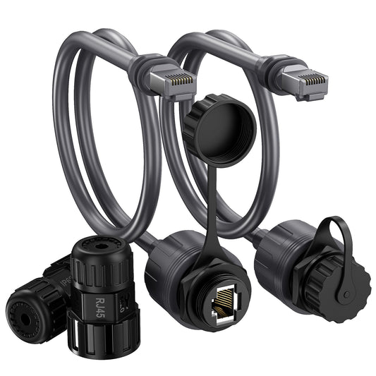 2 Pack Starlink Gen 3 & Mini Ethernet Adapter, 2000Mbps 24AWG Cable, IP68 Waterproof Protection SPX to RJ45 Coupler for Standard/Mini Dish (Starlink V3 Accessories)