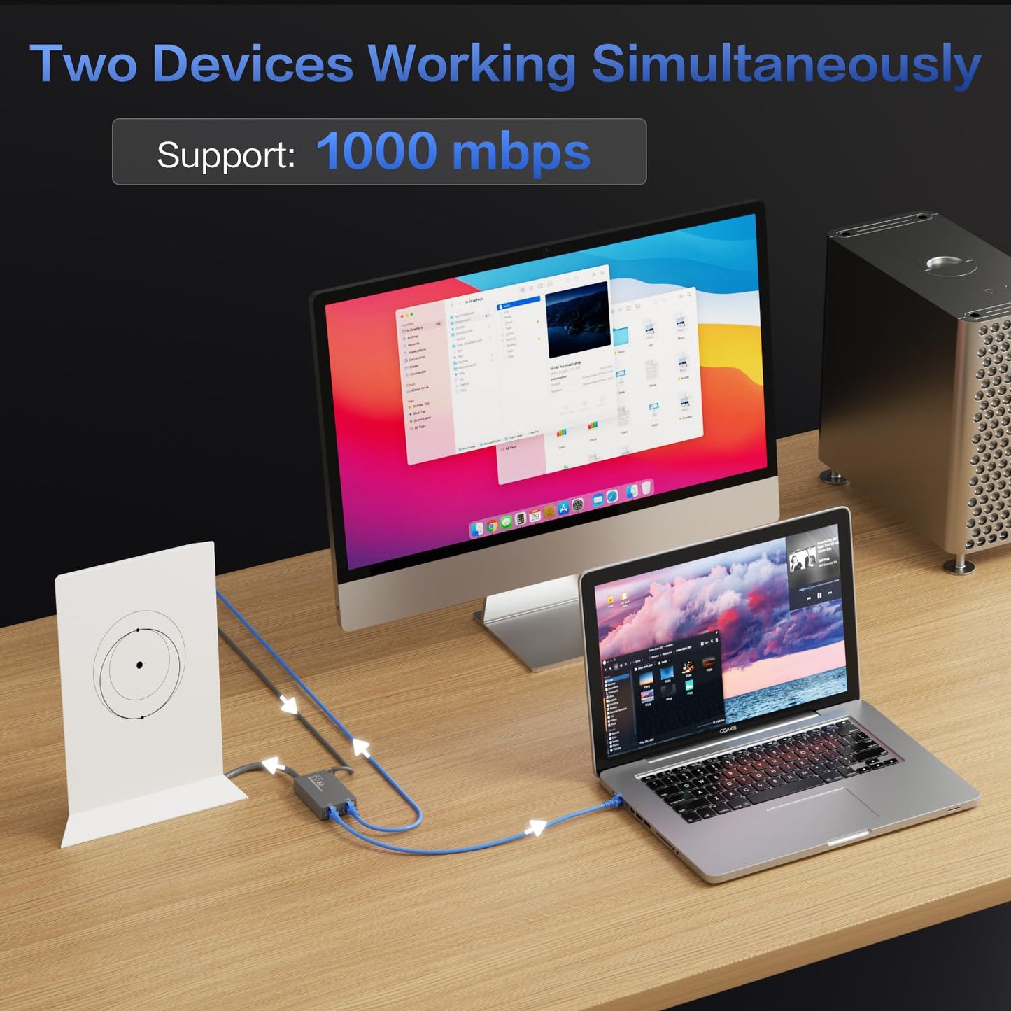 Starlink Ethernet Adapter for Starlink Gen2 Wired External Network,Dual Ports Starlink Gen2 Ethernet Adapter Up to 1 Gbps High-Speed Ntworking