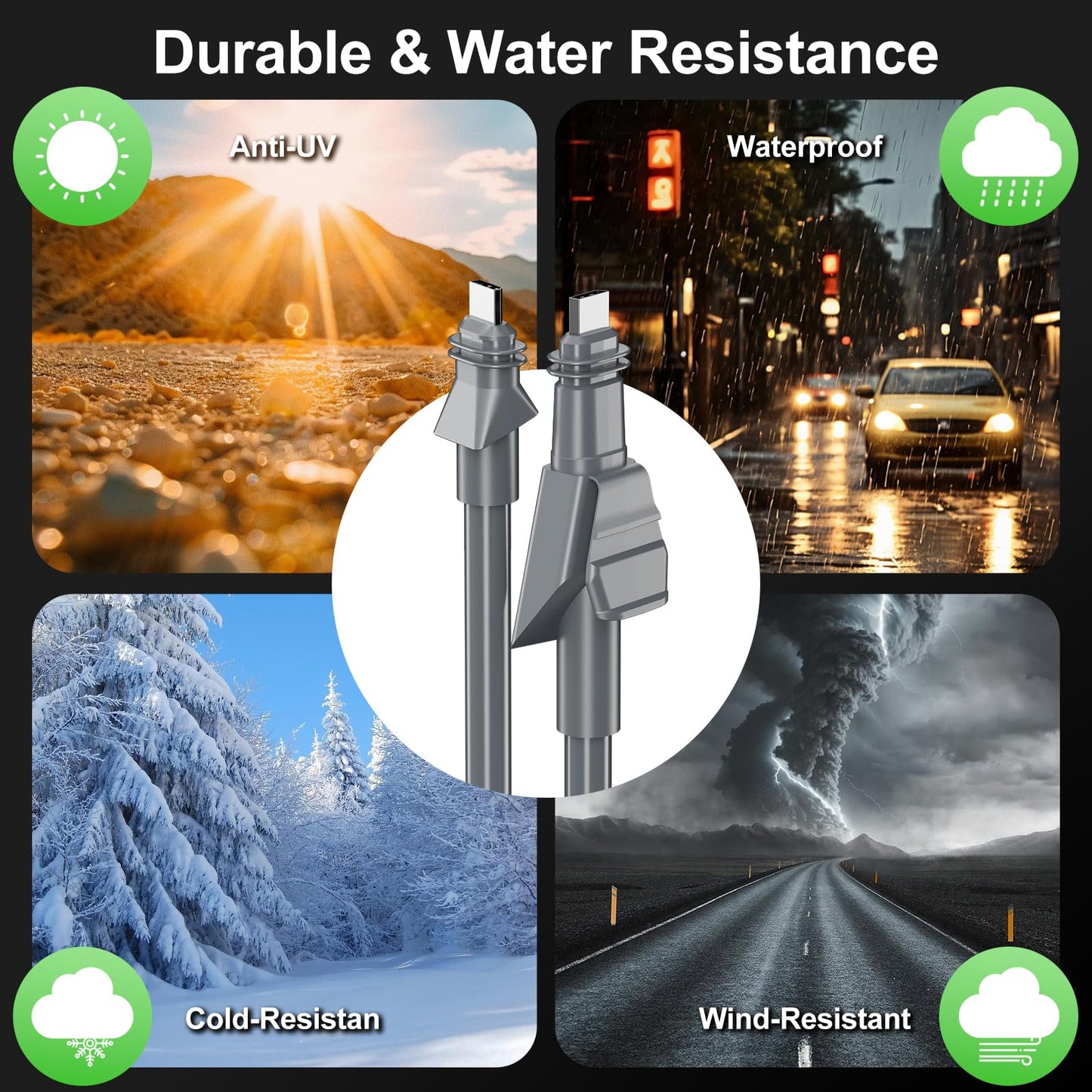 Starlink Flat High Performance Cable 75FT/23M, Replacement FHP Power Cord linkoostar Cable for Starlink Waterproof Extension Flat High Performance Gen 2 Accessories