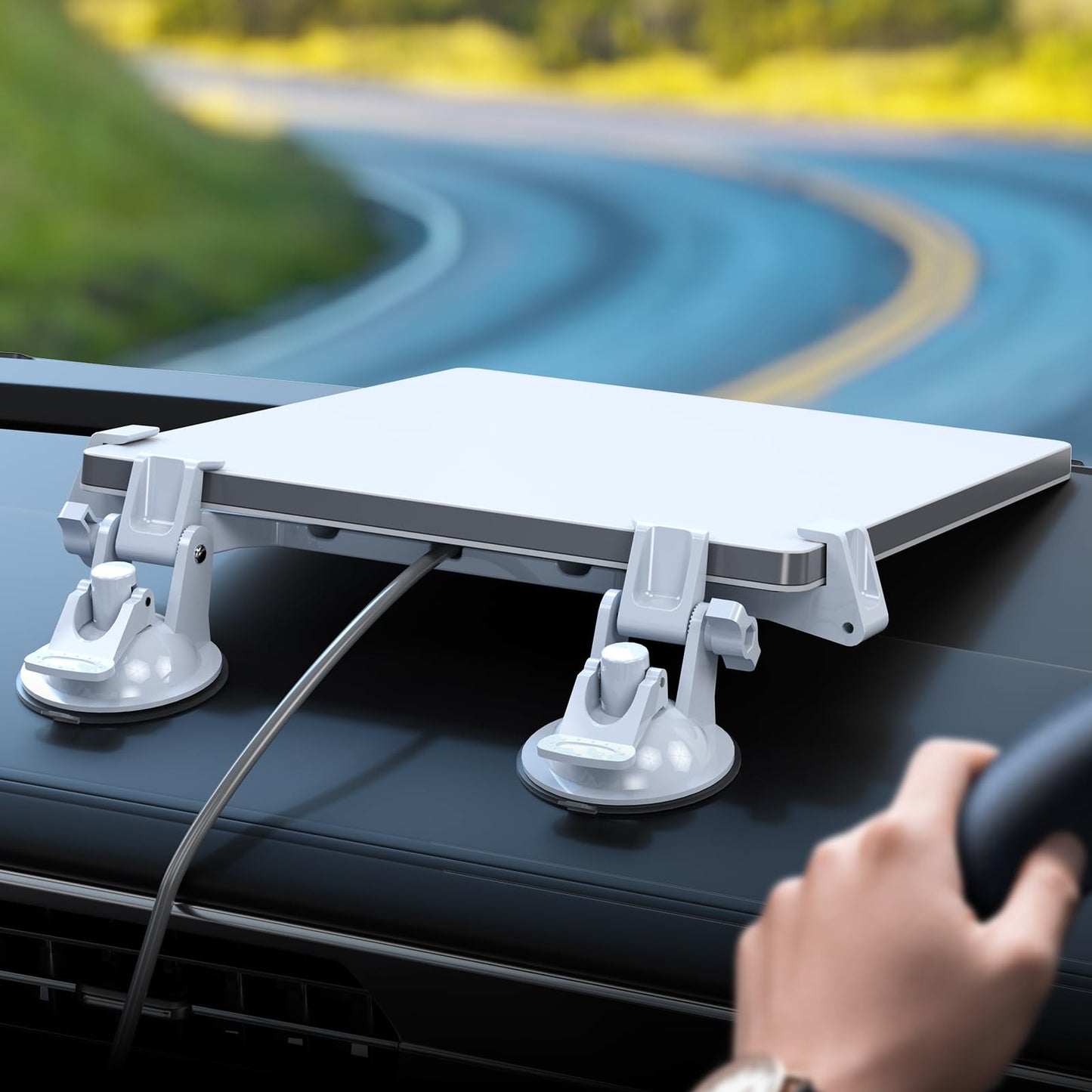 Starlink Mini Car Mount for Dashboard, Starlink Mini Suction Cup Mount for Dashboard & Windshield, Secure Mounting Kit for Most Vehicles and Ensures Stable Driving and Satellite Signal