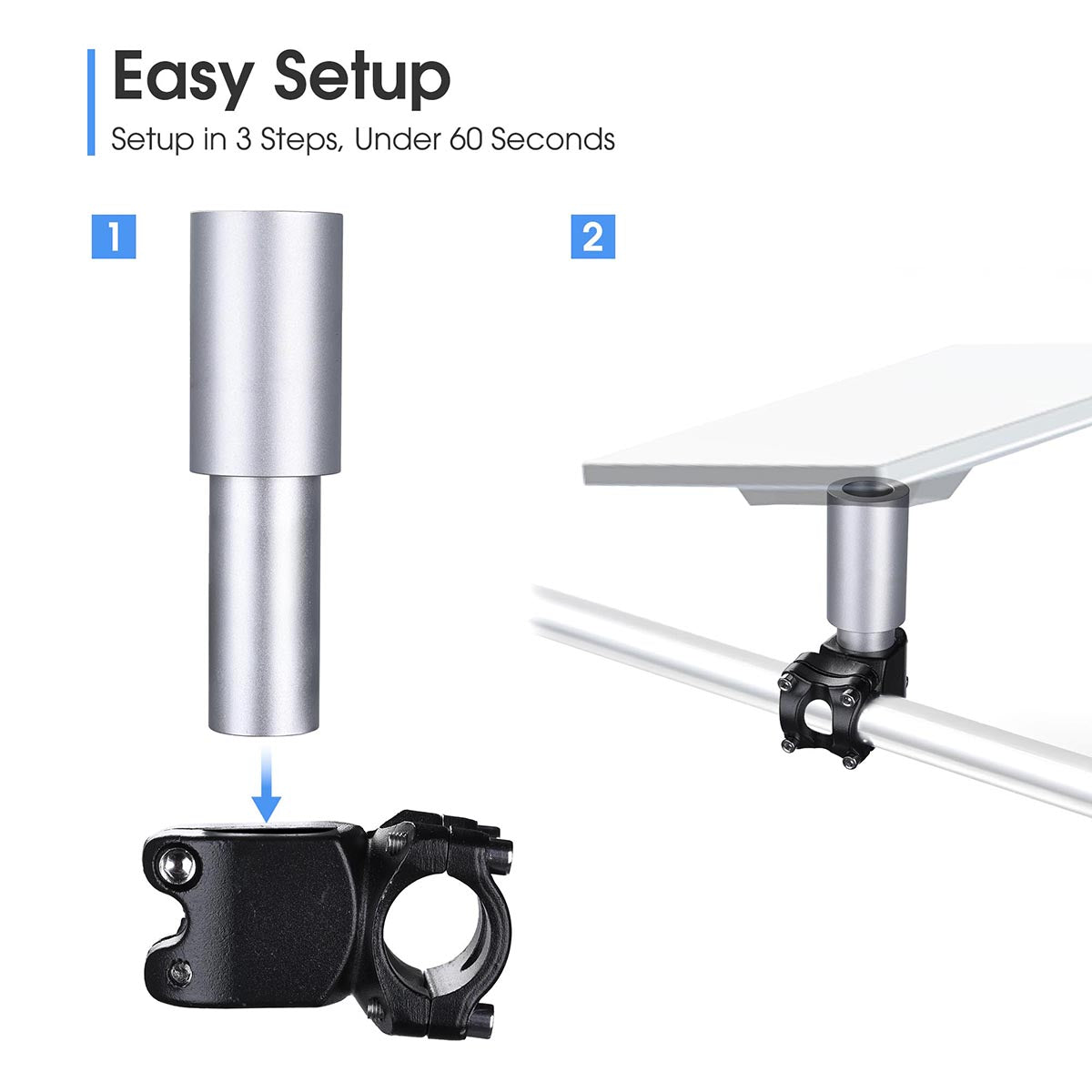 Starlink Mount for Mini Dish to Poles, RV Ladders, Railings, Racks